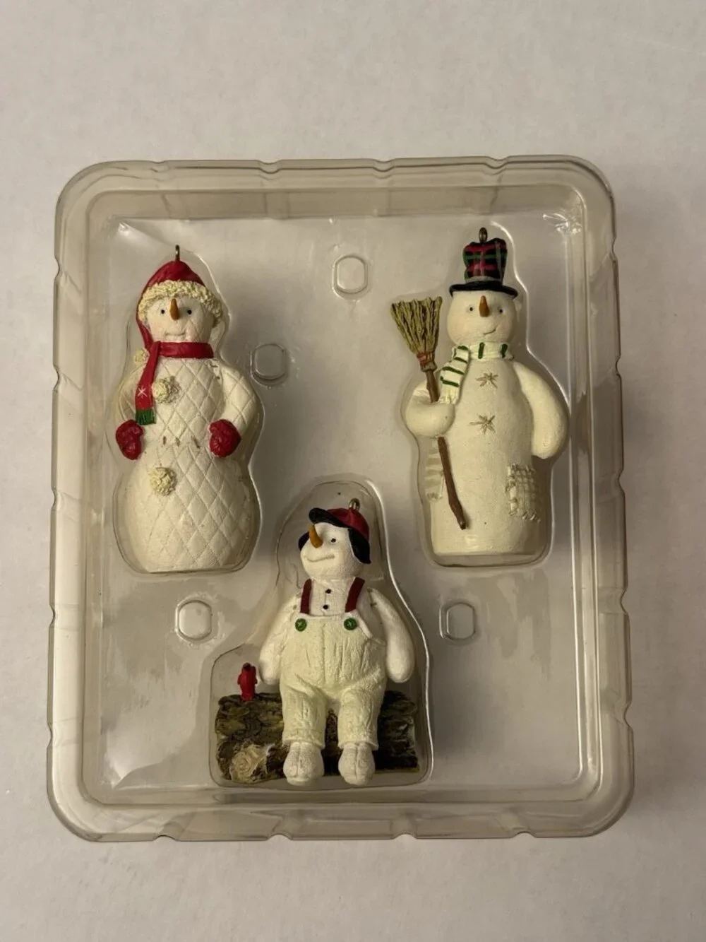 2003 Set Of 3 Hallmark Keepsake Ornament Burrton Coldwell Windfield Snowman MM25